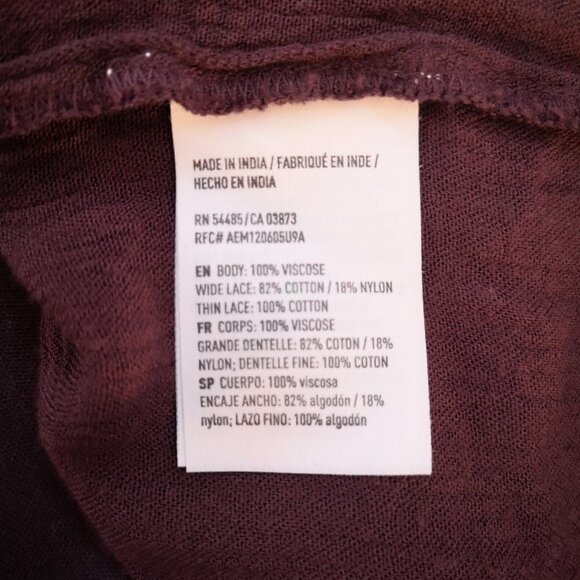 American Eagle Outfitters Ladies Burgundy Long Sleeves Blouse - Picture 7 of 14